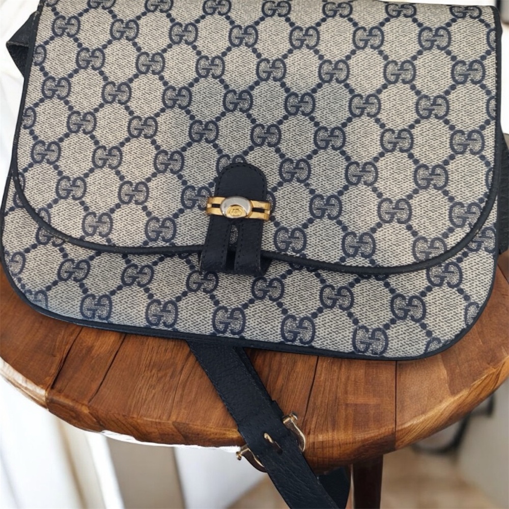 VTG Gucci GG Monogram Crossbody Bag